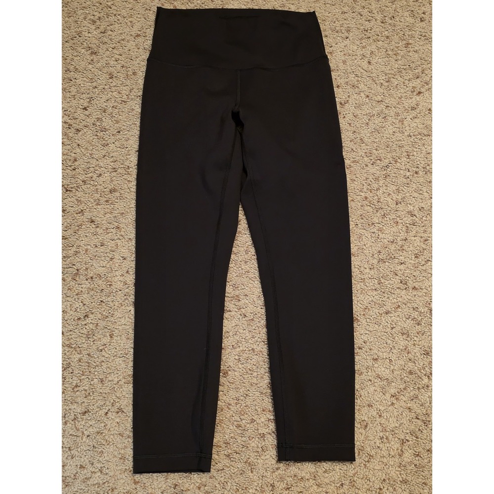 Lululemon Pants Womens 6 Black‎ High Rise Yoga Leggings Athletic Compression Gym